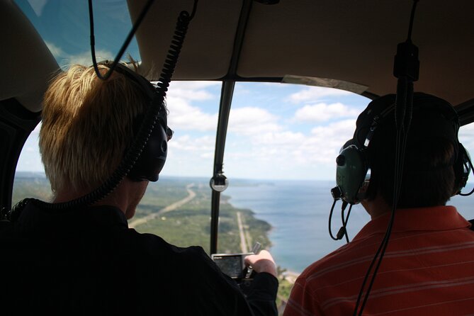 15-Mile Aerial Helicopter Tour over Duluth and Superior - Passing the tower from above