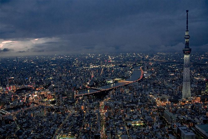 22-Min Tokyo City Lights Helicopter Tour – Skytree and Asakusa - Seeing Tokyo Skytree from above