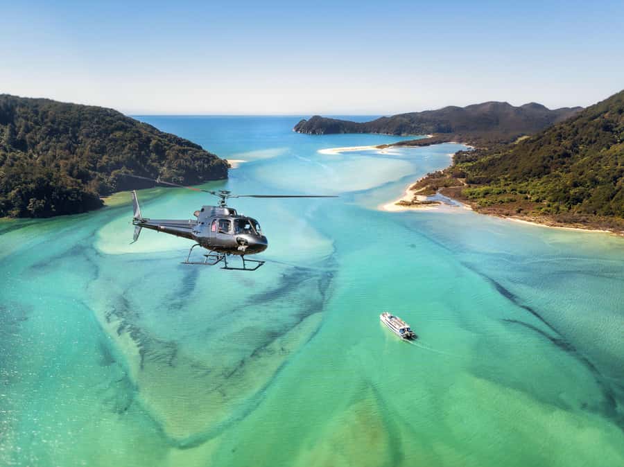 Abel Tasman National Park: Helicopter Flight with landing - Landing at remote Awaroa Bay