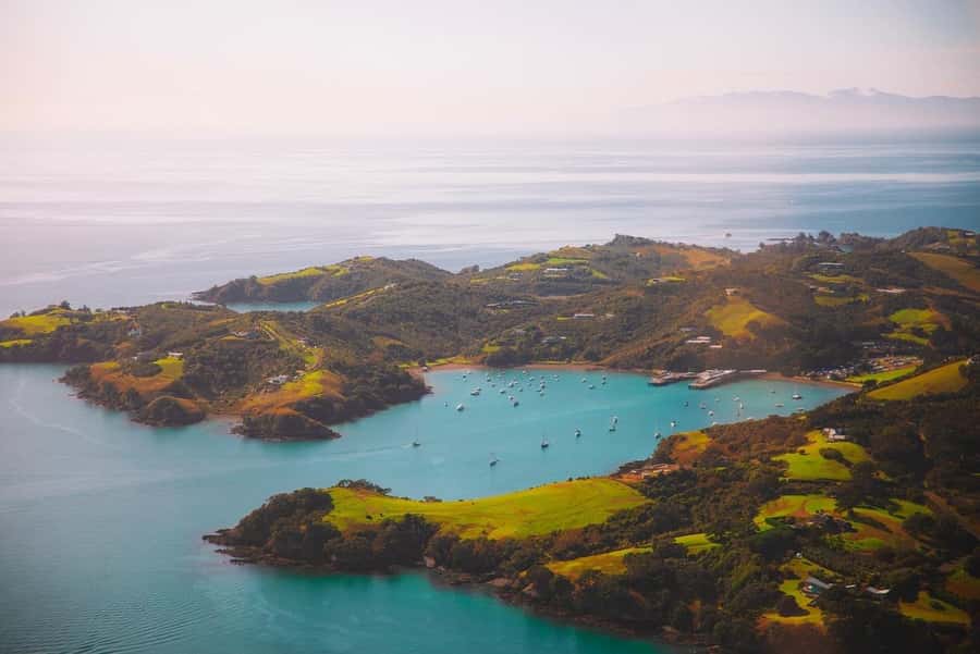 Auckland: 20min Helicopter scenic flight - City & Volcanoes - Looking into Rangitoto’s volcanic crater