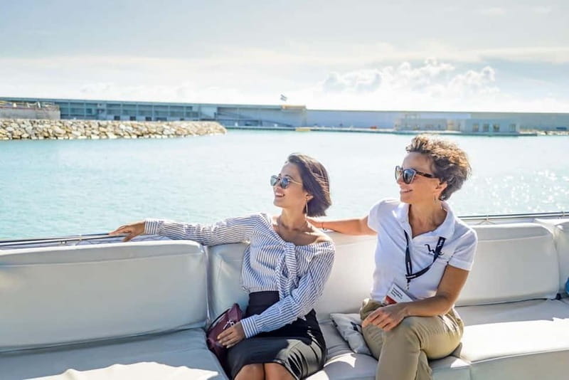 Barcelona: Helicopter, Boat Ride & Old Town Private Tour - From Moll de les Drassanes to Port Vell by boat