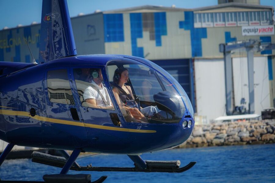 Barcelona: Helicopter Flight with Optional Yacht Cruise - Barcelona from the port, coast, and sky