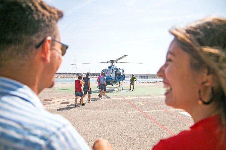 Barcelona: Panoramic Helicopter Flight & Boat Transfer - Starting at Bus Nautic and crossing Port Vell