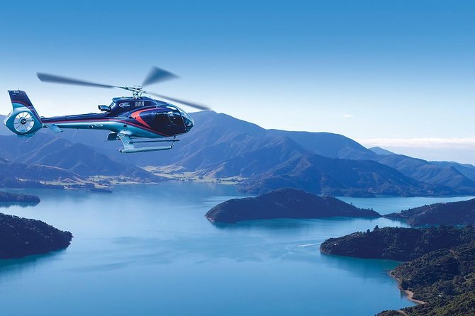 Bay of Many Coves, Marlborough Sounds- Heli-lunch from Wellington - Leaving Wellington for Cook Strait