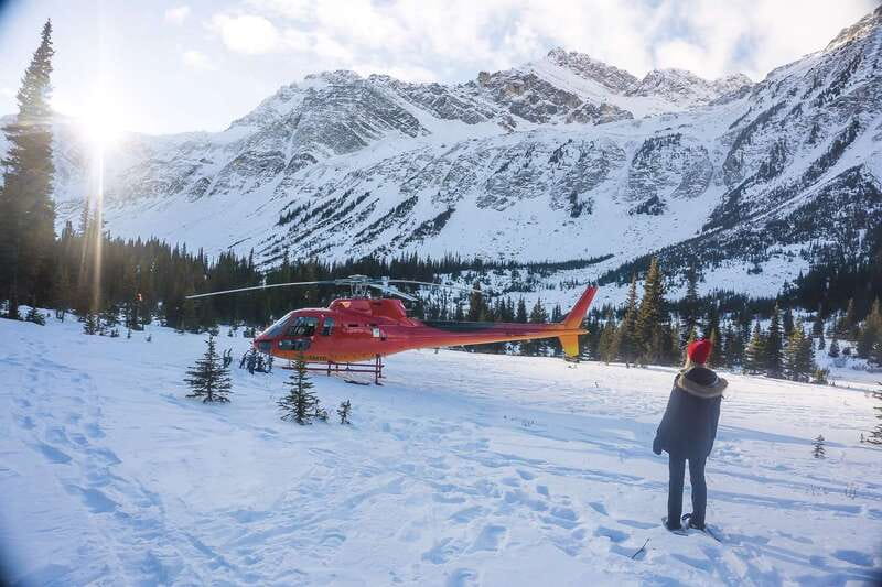 Canadian Rockies: Abraham Lake Ice Bubbles Helicopter Tour - Starting with a hot meal at the heliport