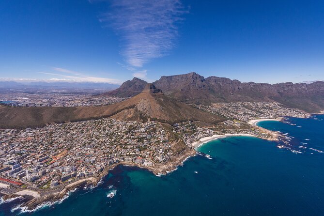 Cape Town Helicopter Tour: City Hopper - Cape Town Stadium and the harbor below