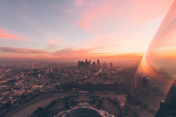 Downtown LA Lights: Your Private Sunset and Night Helicopter Tour - The private college and an unnamed illuminated building