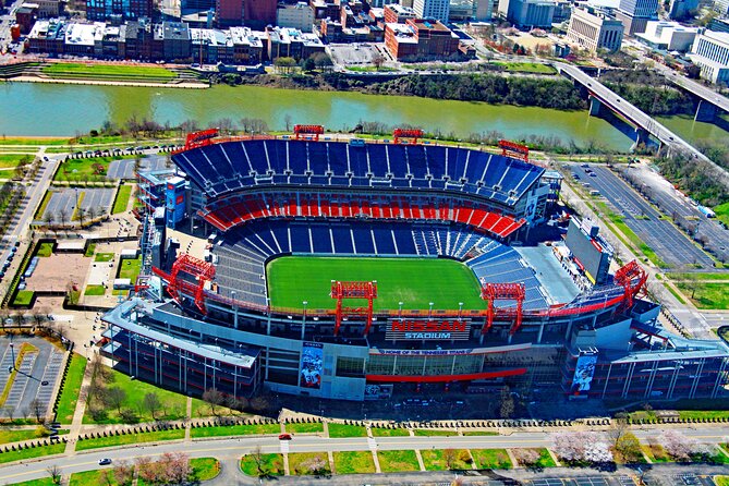 Downtown Nashville Helicopter Tour - First Horizon Park and the Nashville skyline