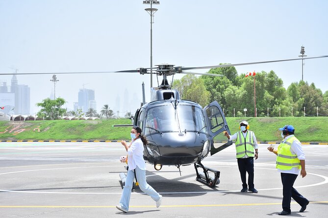 Dubai Helicopter tour with both way Private transfers - Burj Khalifa from above