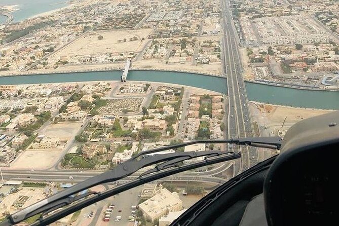 Dubai Helicopter tour with both way Private transfers - Business Bay and the Dubai Canal