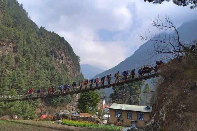 Everest Base Camp Trek | Deluxe Lodges | Both Way Helicopter Ride - Day 2, the helicopter to Lukla and the walk to Phakding