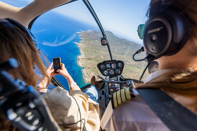 Experience Santorini Sunset by Helicopter - Imerovigli and Skaros Rock before landing