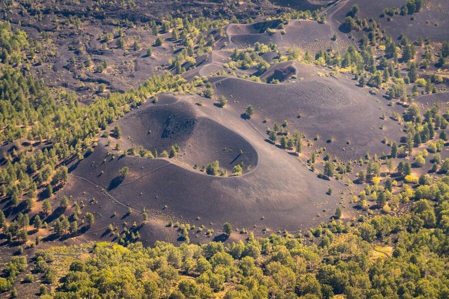Fiumefreddo: Group Flight Helicopter Tour over Etna - From green forest to the summit craters