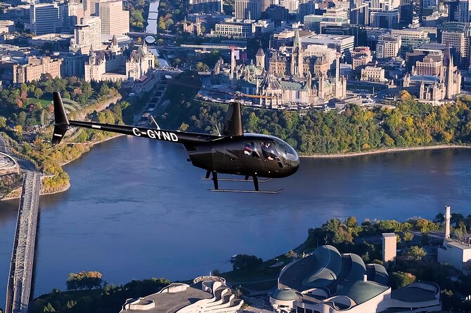 Fly over the City of Ottawa in a Helicopter - Meeting in Gatineau and getting ready