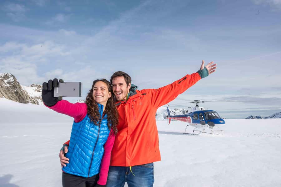 Fox Glacier and Mount Cook Helicopter Flight - Taking off from Fox Glacier village