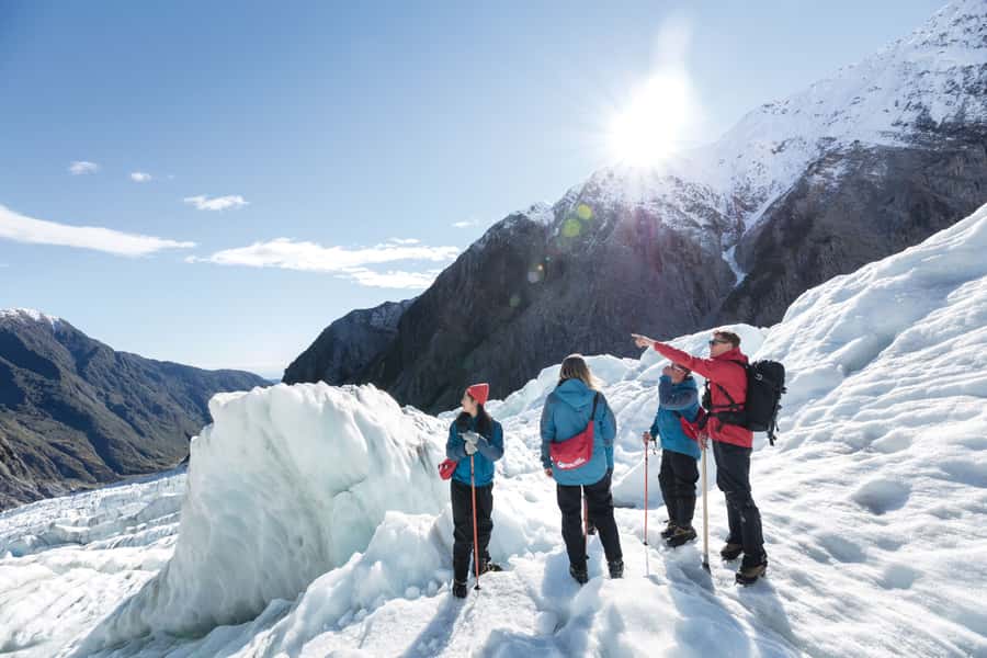 Franz Josef: 2.5 Hour Glacier Hike with Helicopter Transfer - Photographing blue ice and moving features
