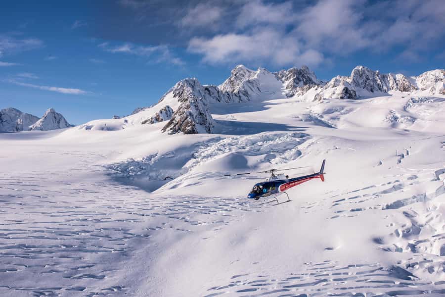 Franz Josef, Fox Glacier & Mt Cook Helicopter Scenic Flight - The snow landing on ancient ice