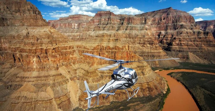 From Las Vegas: Grand Canyon West Rim Helicopter Tour - Entering Grand Canyon West from the air