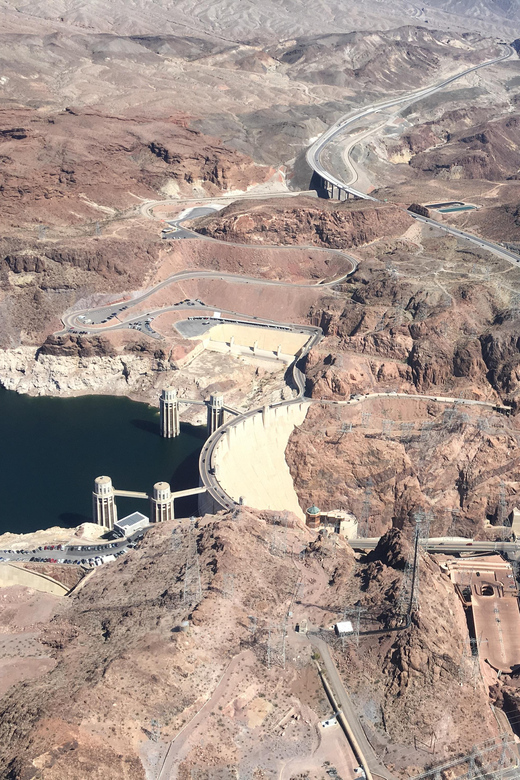 From Vegas: Grand Canyon Helicopter with Eagle Point Landing - Flying below the West Rim toward the Colorado River
