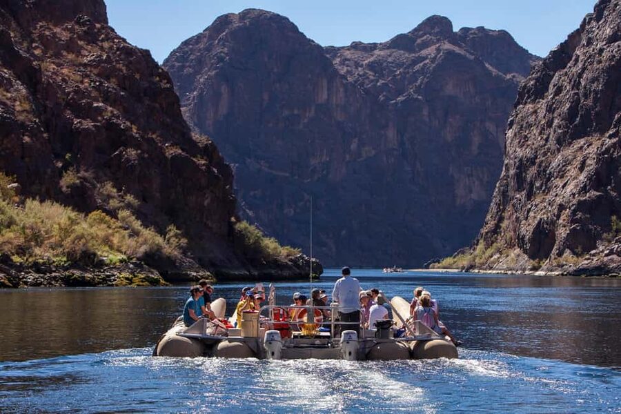 Grand Canyon Helicopter Flight & Hoover Dam River Float Raft - The helicopter view of Hoover Dam and Black Canyon
