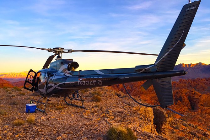 Grand Canyon Helicopter Flight with Sunset Valley of Fire Landing - A sunset landing at Valley of Fire State Park
