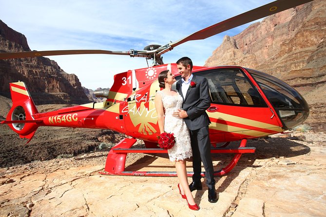 Grand Canyon Helicopter Wedding - Flowers, champagne, and 100 edited photos