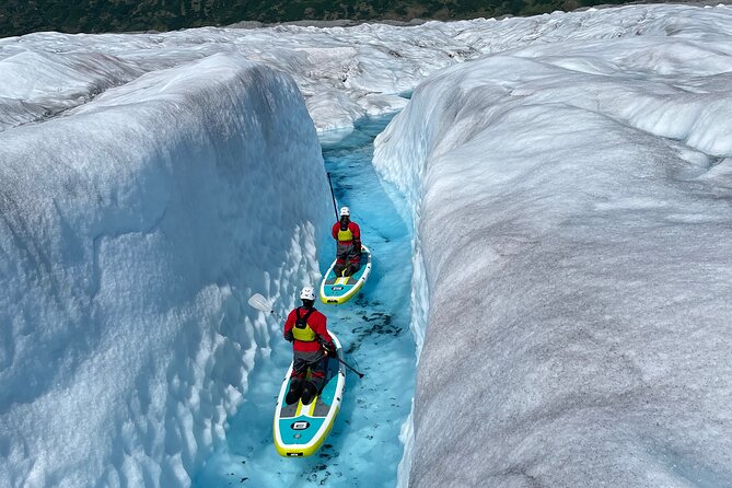 Helicopter and Glacier Paddle Boarding -PRIVATE - From Alaska Glacier Lodge To The Helicopter