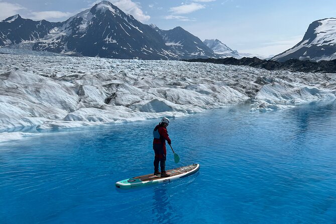 Helicopter and Glacier Paddle Boarding -PRIVATE - Lunch On The Glacier