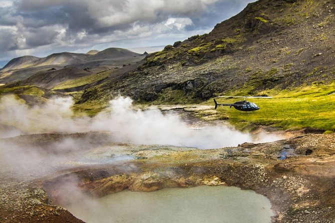 Helicopter Flight Over Geothermal Landscapes from Reykjavik - Leaving Reykjavik Domestic Airport
