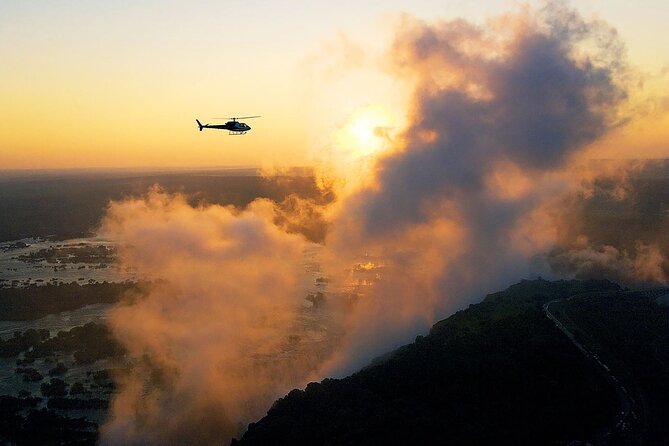 Helicopter Flight+window Seat Guarantee over the Victoria Falls - Pickup, Timing, and the Extra National Park Fee