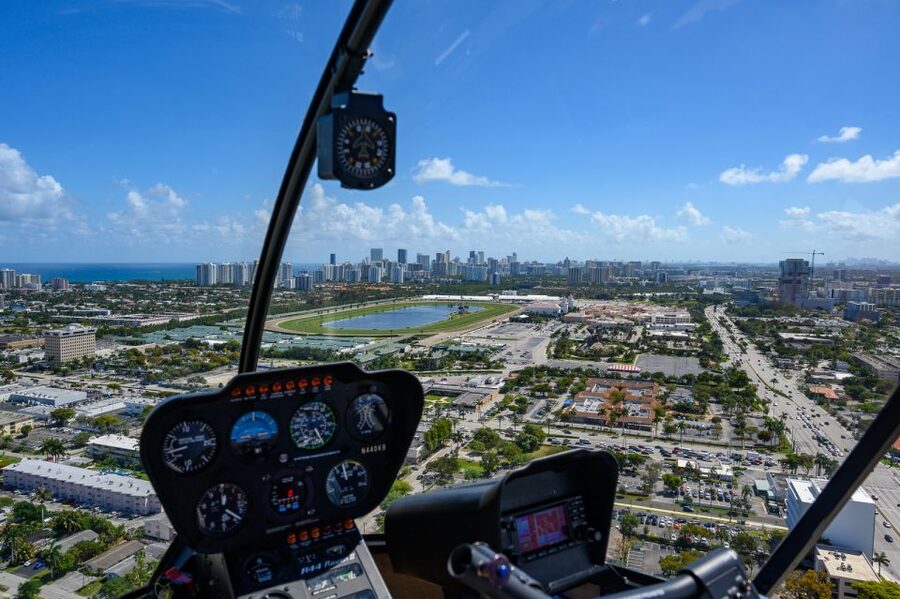 Helicopter: Lauderdale-Hard Rock Guitar-Miami Beach - Miami Beach, Key Biscayne, and the southern view
