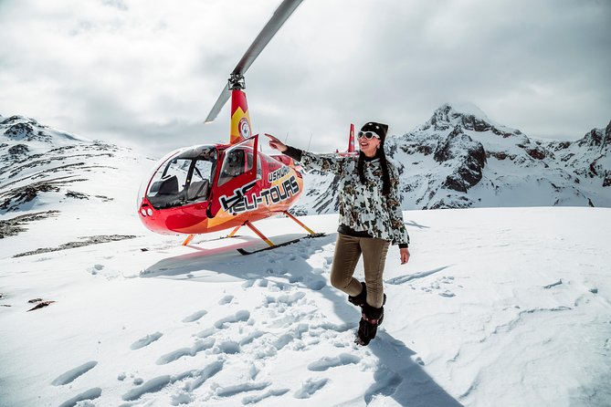 Helicopter Overflight - Landing in the Cordillera - A30 - Ushuaia from above: city, glacier and coast