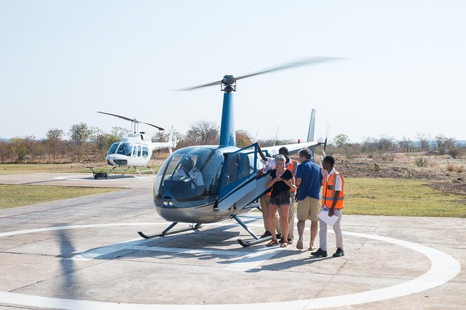Helicopter Scenic Flight over Victoria Falls 12-13 minutes Flight - Pickup, timing, and cross-border details
