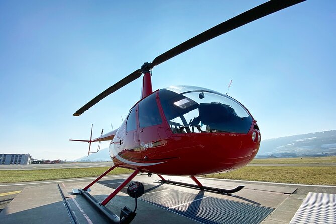 Helicopter tour to the Stockhorn mountain, with great view to the Swiss Alps - Bern and the View Back Toward Belp