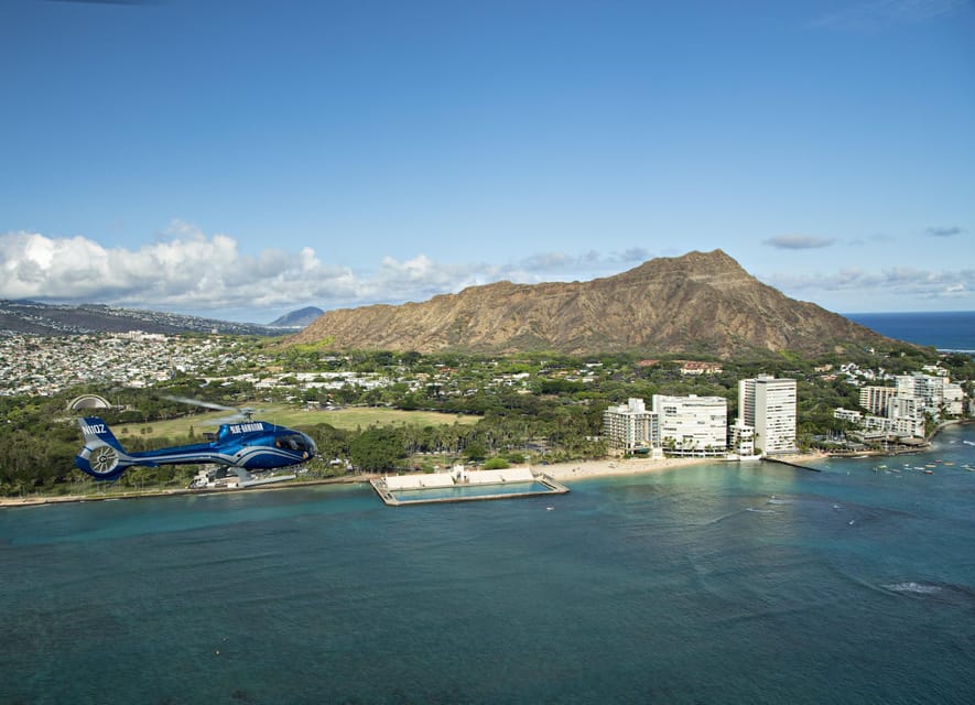 Honolulu: Blue Skies of Oahu Helicopter Tour - Leaving Honolulu and crossing Pearl Harbor