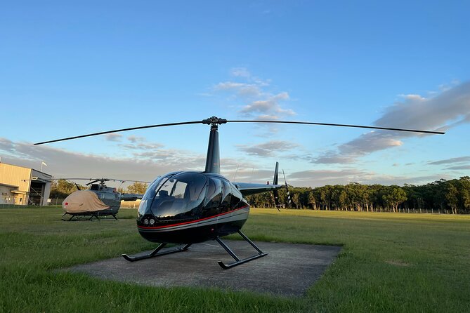 Hunter Valley Broken Back Range Helicopter Flight from Cessnock - Leaving Cessnock Aerodrome