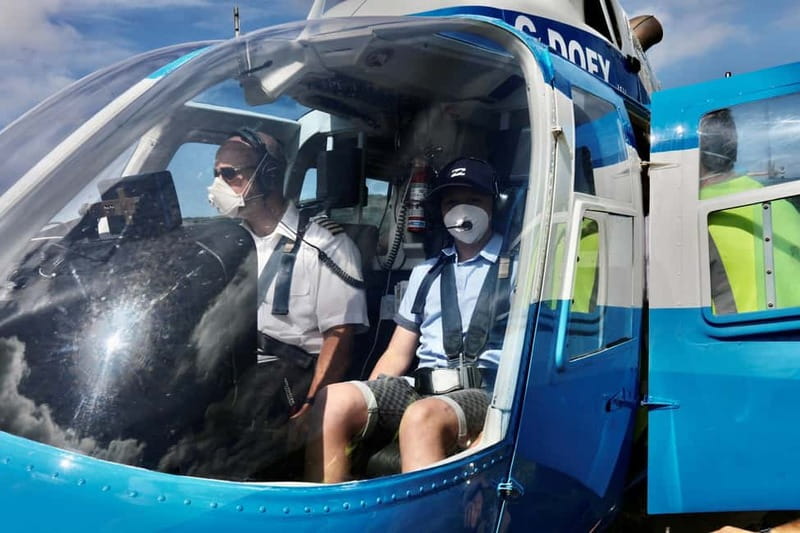 Isle of Wight: Helicopter Pleasure Flight - Views over Sandown, countryside, and coast