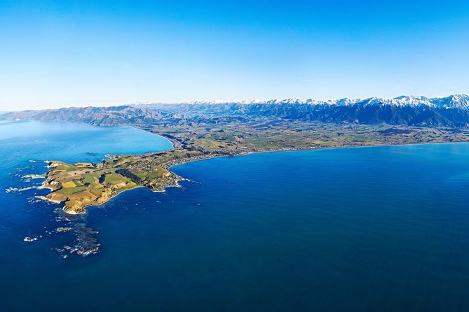 Kaikoura Helicopters Classic Whale Watch - Leaving the beachfront helipad at West End
