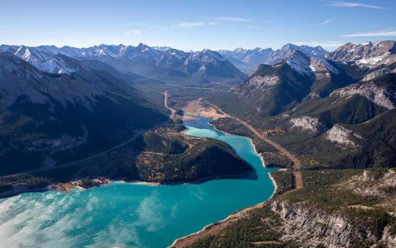 Kananaskis: 20 Minute "Warrior lookout" Helicopter Tour - Crossing the valley toward Mt Lorette