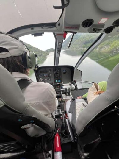 Lake Como: Helicopter tour with an unique Lunch in Como Lake