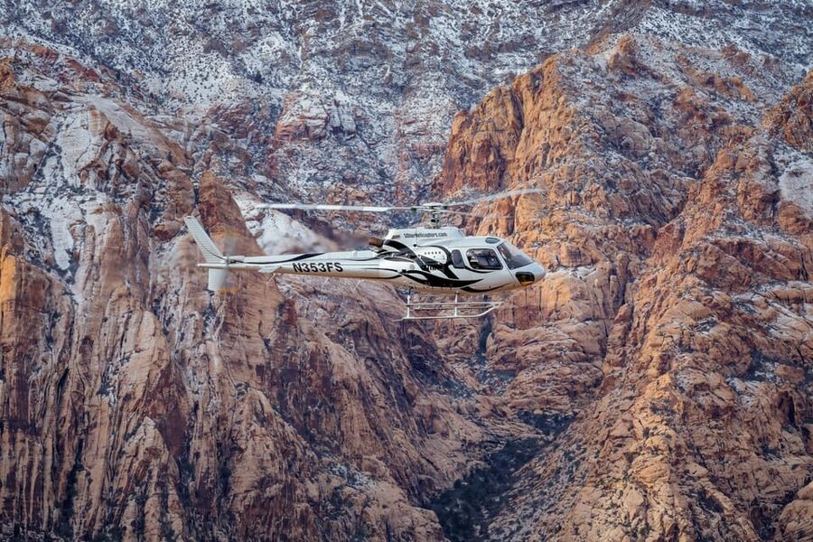 Las Vegas: Red Rock Canyon and Vegas Strip Helicopter Tour - The Las Vegas Strip from a rare angle