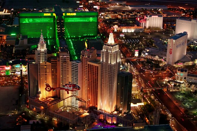 Las Vegas Strip Highlights by Helicopter at Night - Who will enjoy this most?