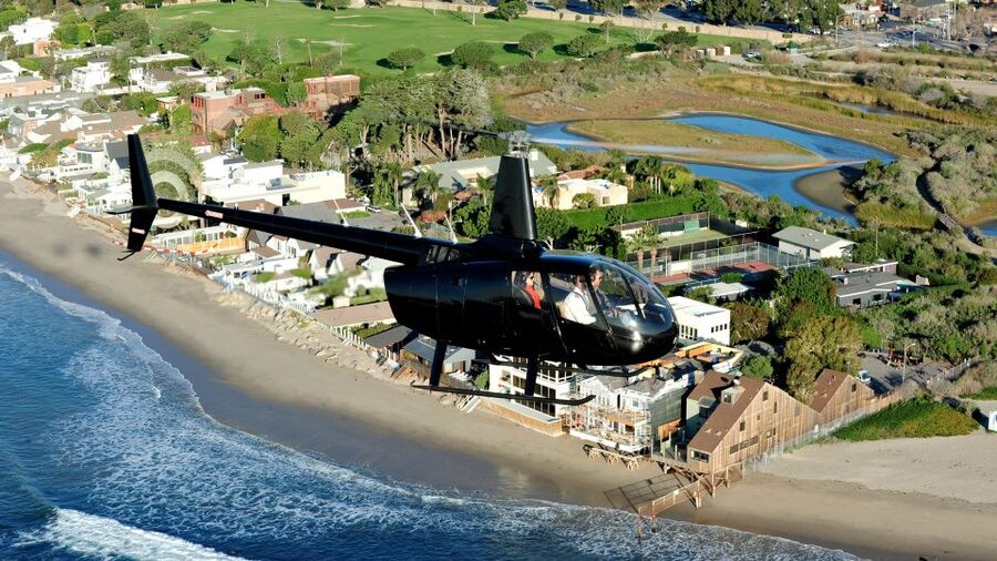 Los Angeles Helicopter Tour & Malibu Mountaintop Landing - Landing on the Malibu mountaintop