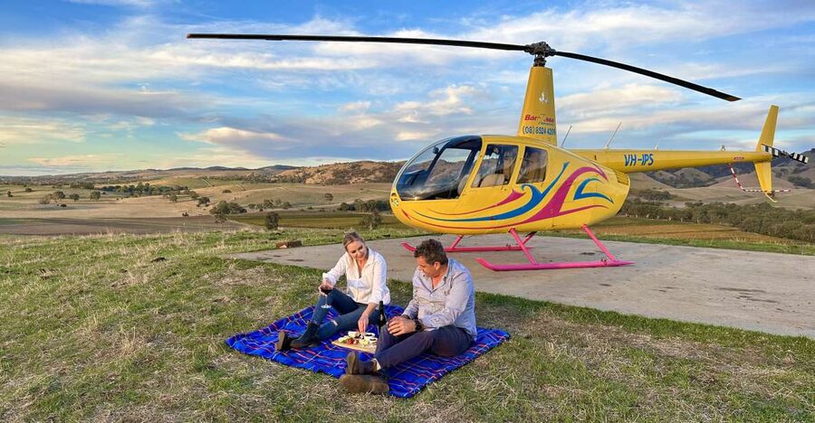 Lyndoch: Barossa Valley Helicopter Flight & Romantic Picnic - Two hours with wine and a Barossa produce hamper