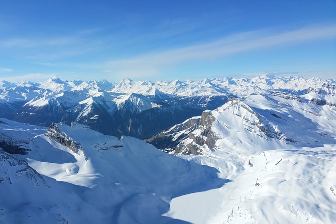 Matterhorn helicopter tour - longest scenic flight from Bern over the Swiss Alps - Alpine peaks, glaciers, and mountain huts