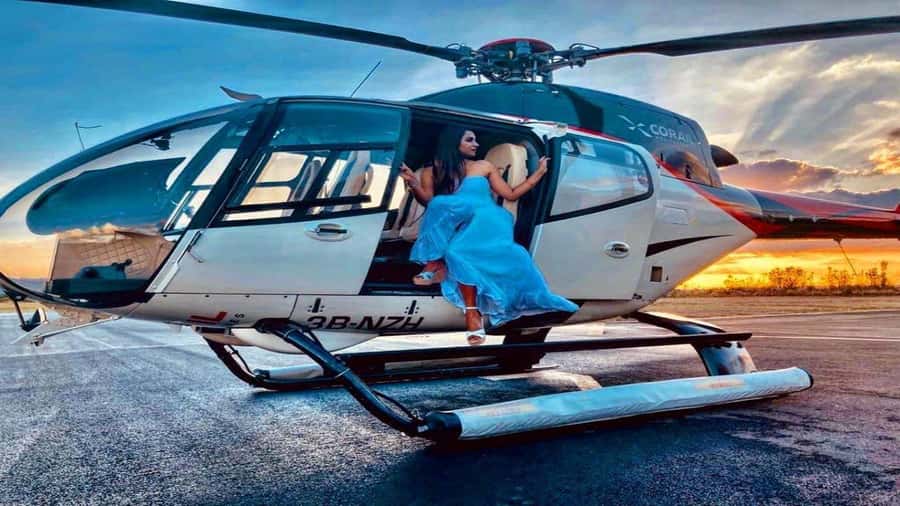 Mauritius: Scenic Helicopter Flight with Hotel Transfers - The underwater waterfall illusion