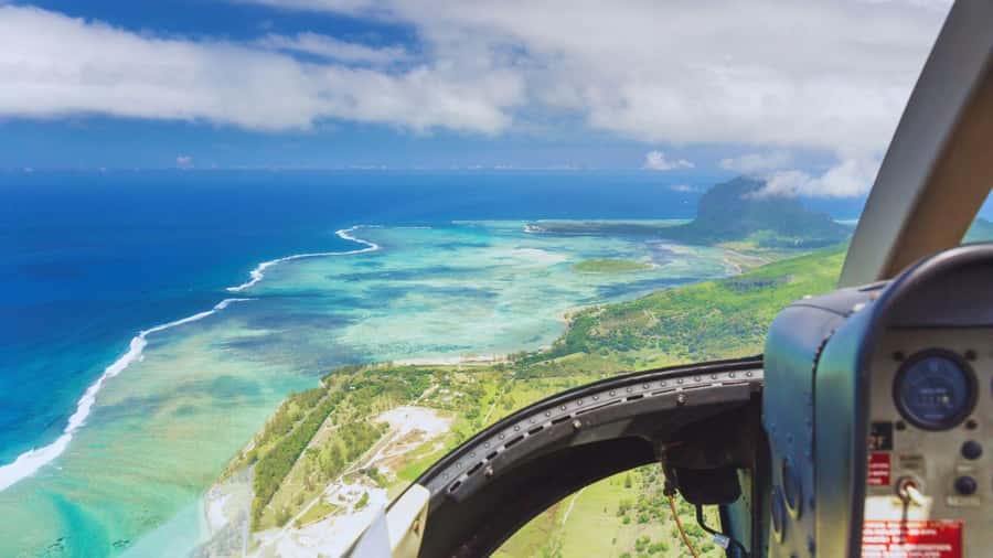 Mauritius: Underwater waterfall by Helicopter tour - Starting at the airport and flying toward Grand Bassin