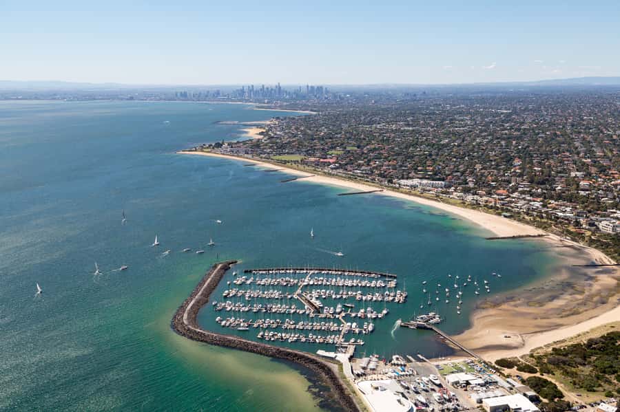 Melbourne: Brighton Beach & Ricketts Point Helicopter Flight - Takeoff and the first coastal views