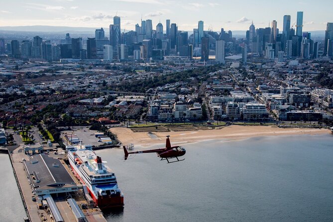 Melbourne City & Brighton Beach Boxes Helicopter Tour - Docklands and the Melbourne Star Observation Wheel