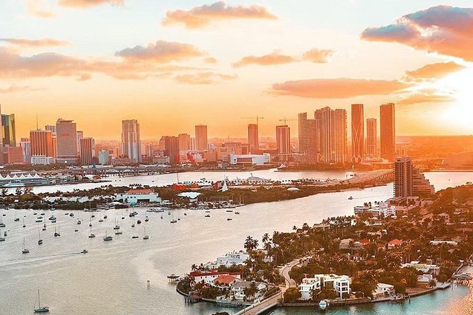Miami Sunset Private Helicopter Tour - The Venetian Islands and Palm Island